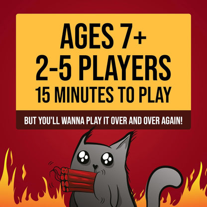Exploding Kittens LLC - A Russian Roulette Card Game, Easy Family-Friendly Party Games - Card Games for Adults, Teens & early-stage - 2-5 Players