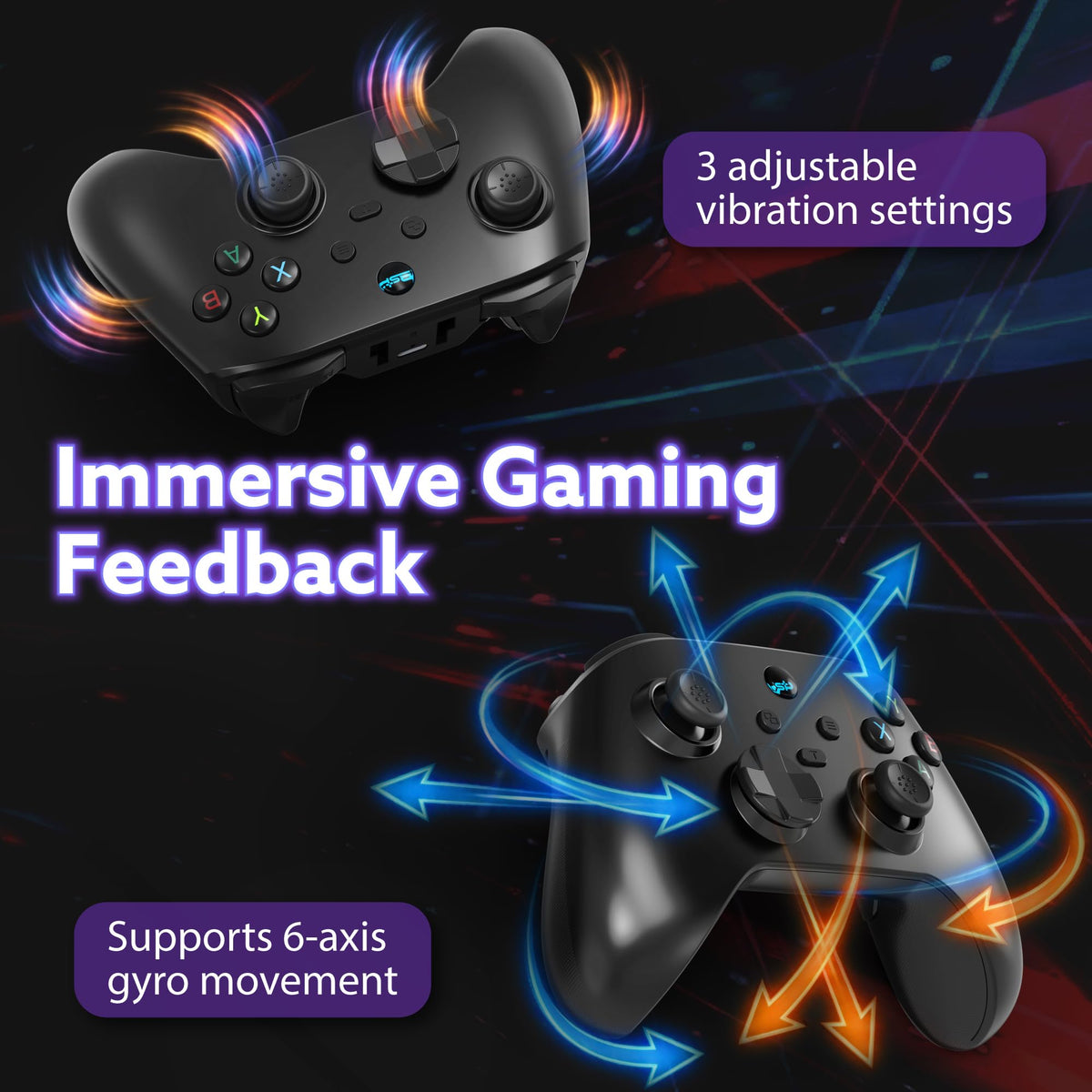 Wireless Bluetooth Game Controller for Switch 2, Switch and Switch Lite, Replacement Gamepad with Precision Joystick, Responsive Controls, Ergonomic Design
