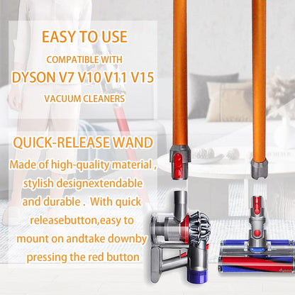 Replacement Wand Compatible with DS V15 V11 V10 V8 V7 Cordless Stick Vacuum Cleaner,Quick Release Vacuum Accessories (Black)