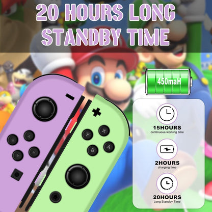 Wireless Left & Right Controllers Compatible with Nintendo Switch, Motion Control, Dual Vibration & Wake-Up Function (Gold)