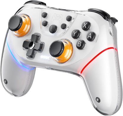 BRHE Wireless Controllers for Switch,Controller for Nintendo Switch/Lite/OLED/Switch 2/Windows PC with Programmable/Vibration/Dual Turbo Funtion,Controller for Switch Pro Gamepad (Switch pink)