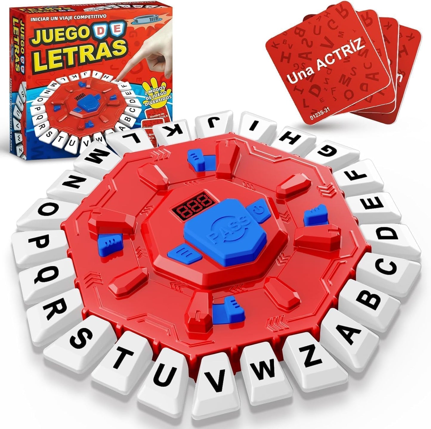 Tapple Board Game with Digital Display, Educational Family Word Game with 35 Double-Sided Cards & Timer, 2 Play Modes for early-stage & Adults, Spanish Learning Game for Parties & Family Nights