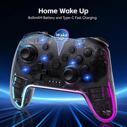 Wireless Gaming Controller Compatible with Switch, PC, iOS and Android, Ergonomic Gamepad, Responsive Buttons, Precision Joystick