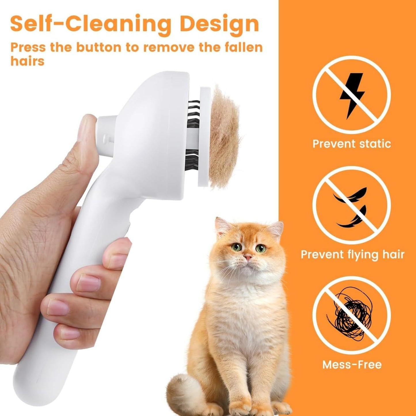 Viral Steam Brush for Dogs & Cats – Steamy Pet Grooming Tool - Blue Light Spray– Spray Comb for Shedding & Hair Removal – Perfect for Haired Pets – Deshedding Brush with Mist for Bath, Spa & Massage