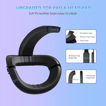 Upgraded RGB Lighted Head Strap with Battery 12000mAh for Meta Quest 3/3s Accessories, Quick Charge for Extended Playtime, to Reduce Facial Stress, Adjustable Elite Strap (White)