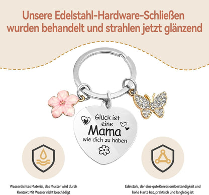 Gifts for Mum, Mum Gift Keyring Birthday Gift for Mum, Best Mum Gift, Gift Mum, Keyring Mum, Mother Gift, Stainless steel colour, non