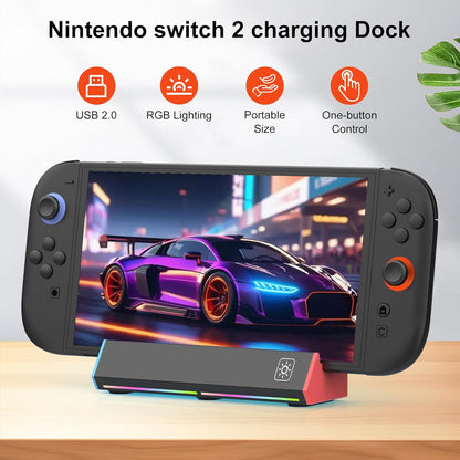 ZONEY Switch TV Dock with 1000Mbps Ethernet LAN Port/4K HDMI Port, Portable Switch Docking Station for Nintendo Switch/Switch OLED, Replacement Official Switch Dock Base Stand (Black with LAN Port)