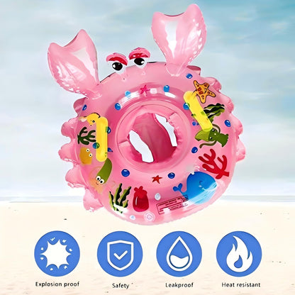Baby Swimming Float Ring,Inflatable Swimming Ring Children Waist Float Inflatable Floats Pool Toys Swimming Pool Safety Handles Kids Toddler for Age of 6-36months
