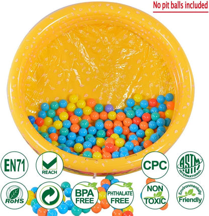 Kiddie Pool, Watermelon Hamburger Ice Cream Inflatable Pool, Water Pool in Summer, Pit Ball Pool of 45 Inches