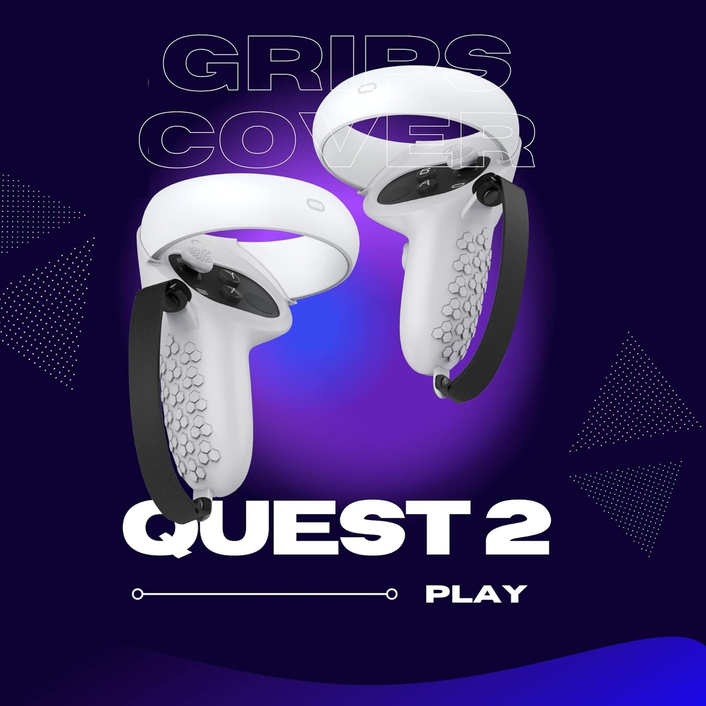 Controller Grip for Oculus Meta Quest 2 Accessories Grips Cover for VR Touch Controllers Covers Protector with Non-Slip Joystick Covers 1Pair (Gray)