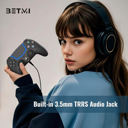 Wireless Game Controller Compatible with PS5, PS5 Pro and PS5 Slim, Hall Effect Joysticks, PC Gaming Gamepad, Ergonomic Design, Black
