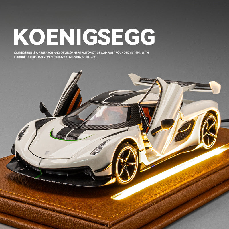 Koenigsegg 1:24 Scale Die-Cast Alloy Supercar Model Toy - Collectible Sports Car for Kids & Adults, Perfect Gift for Boys & Car Enthusiasts