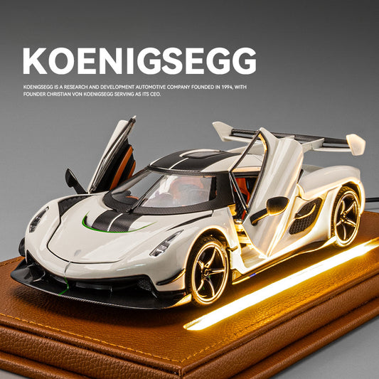 Koenigsegg 1:24 Scale Die-Cast Alloy Supercar Model Toy - Collectible Sports Car for Kids & Adults, Perfect Gift for Boys & Car Enthusiasts
