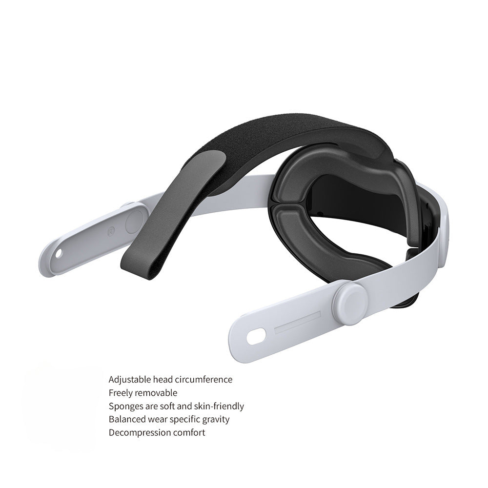 "Meta Quest 3/3S Comfort Replacement Head Strap - Adjustable VR Headband with Enhanced Padding (Black/White) | 10.3×2.2×8.2in | 10.8oz | ABS+Sponge Design for Oculus Quest 3"