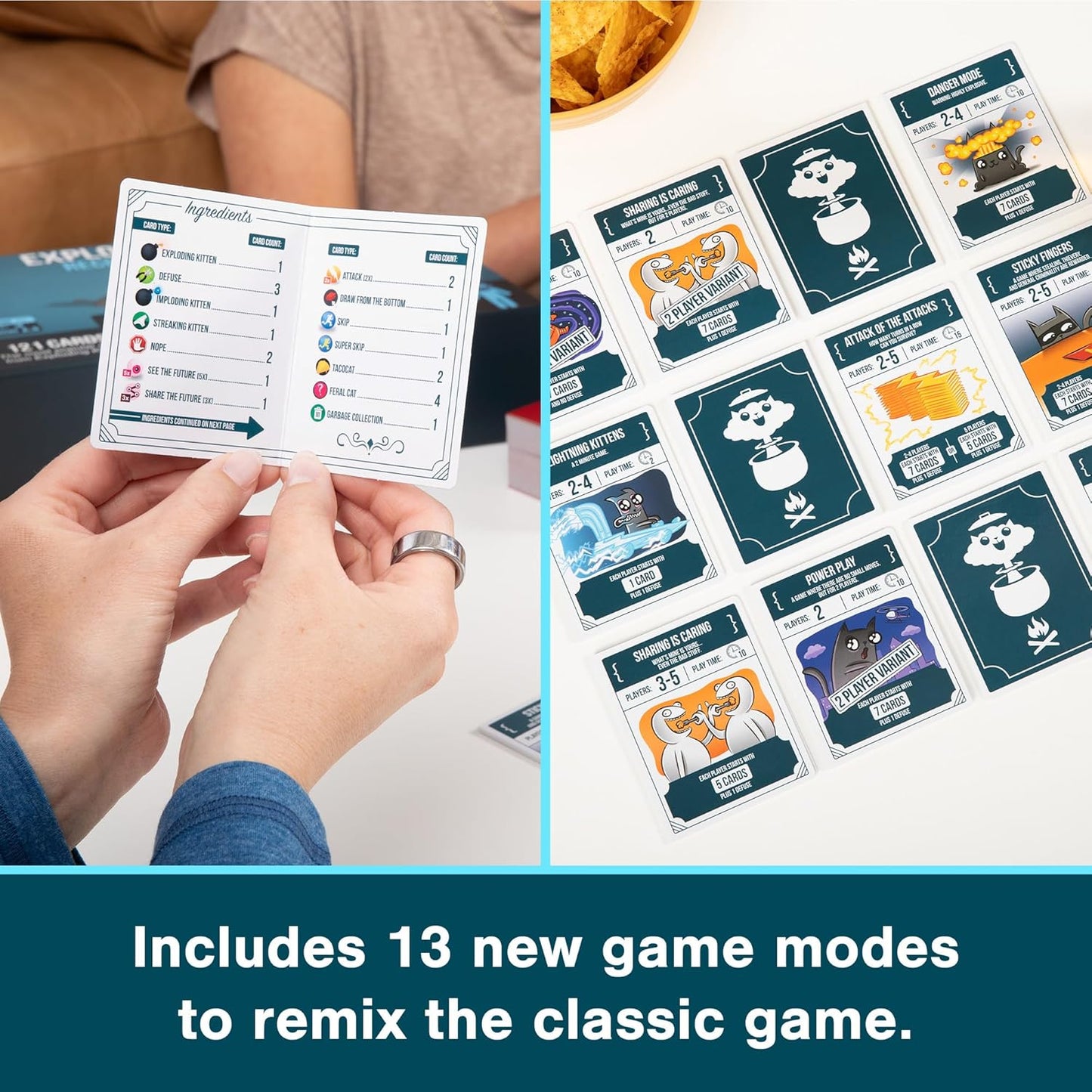 Exploding Kittens LLC - A Russian Roulette Card Game, Easy Family-Friendly Party Games - Card Games for Adults, Teens & early-stage - 2-5 Players