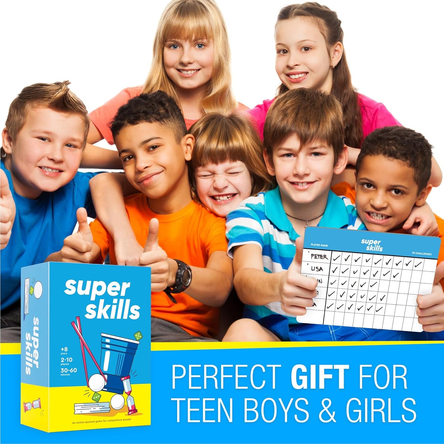 Super Skills - Action Game for Competitive People - Beat Your Friends at 120 Challenges - Fun Group Activity for Family Night or Party with early-stage, Teens & Adults