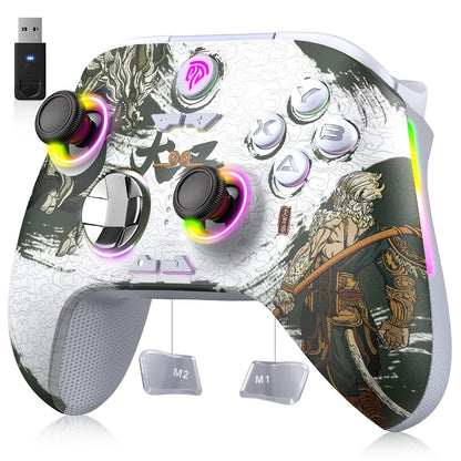 Wireless PC Gaming Controller, Hall Effect Joysticks Gamepad, Ergonomic Design, Precision Controls, Responsive Buttons