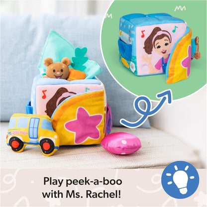 MS RACHEL Soft Toy Learning Box, Interactive Educational Toy, Ages 3+ Months, Animal Recognition, Fine Motor Skills Development, 15cm x 15cm x 14.5cm