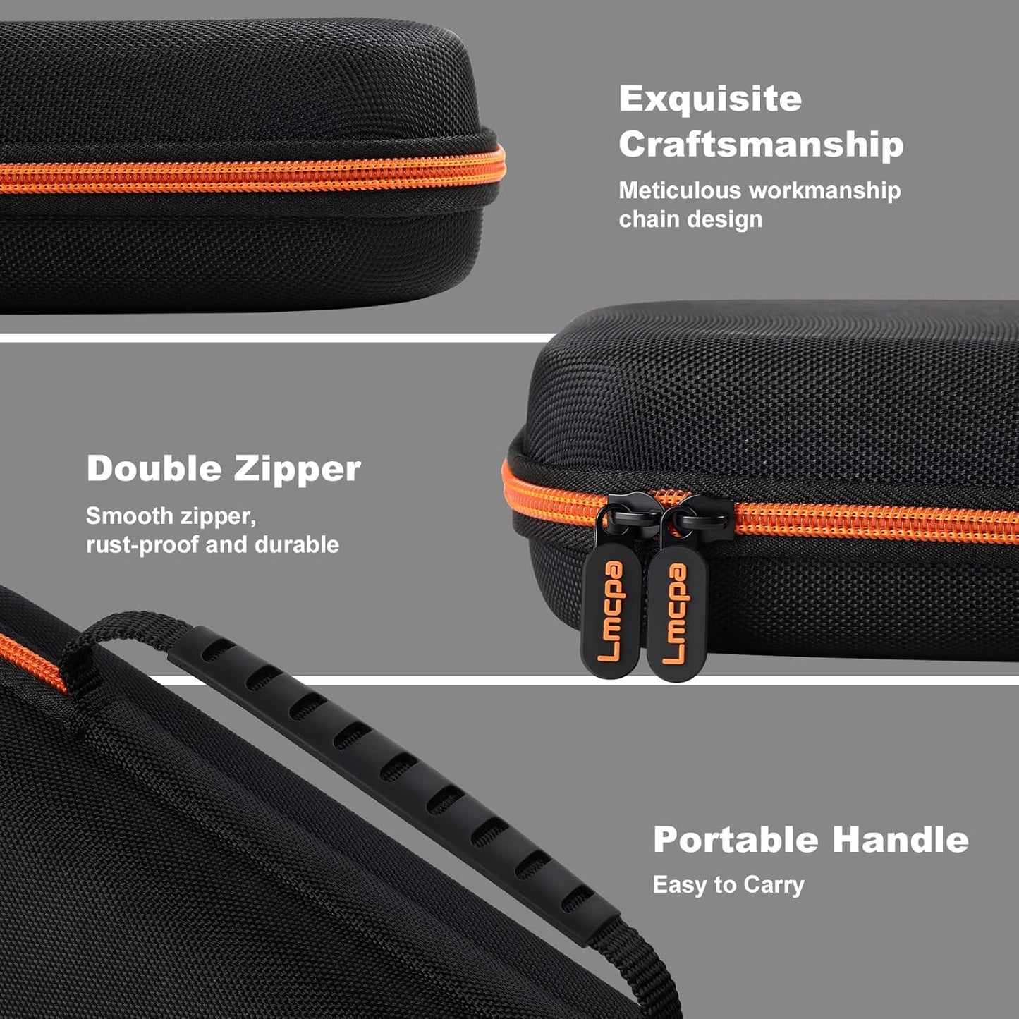 Lmcpa Carrying Case for Nintendo Switch 2 (2025) 7.9 Inch Console, Protective Hard Shell Portable Switch Travel Case, Durable Ballistic Nylon, Large Capacity, Accessories for Switch 2, Black