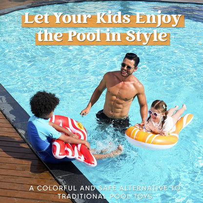 Inflatable Boogie Boards for Kids Swimming Pool Floating Toys, Learn to Swim Water Boards Pack of 2