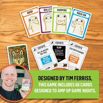 Exploding Kittens | Coyote Small Box | Bluffing Card Game | 3-8 Players, Ages 10+