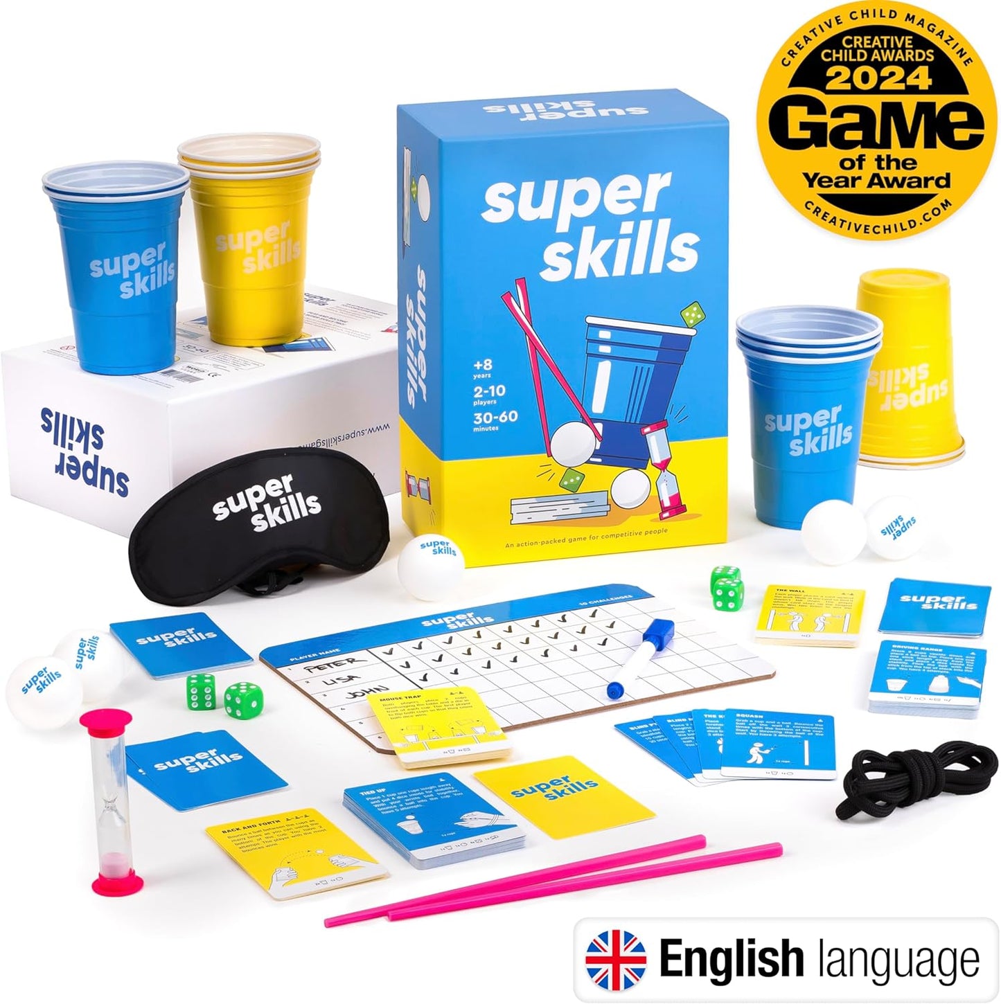 Super Skills - Action Game for Competitive People - Beat Your Friends at 120 Challenges - Fun Group Activity for Family Night or Party with early-stage, Teens & Adults