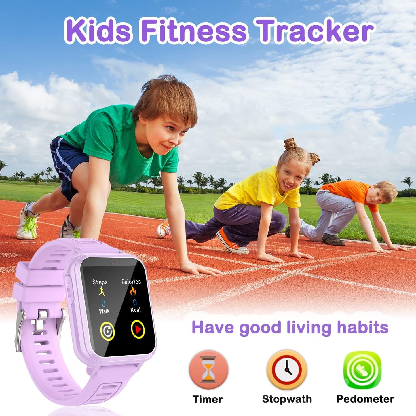 Kids Smart Watch Boys Girls Watch Toddler Watch Birthday Gifts for 6-10 Years Old Boys Toys for 3-8 Year Old Boys