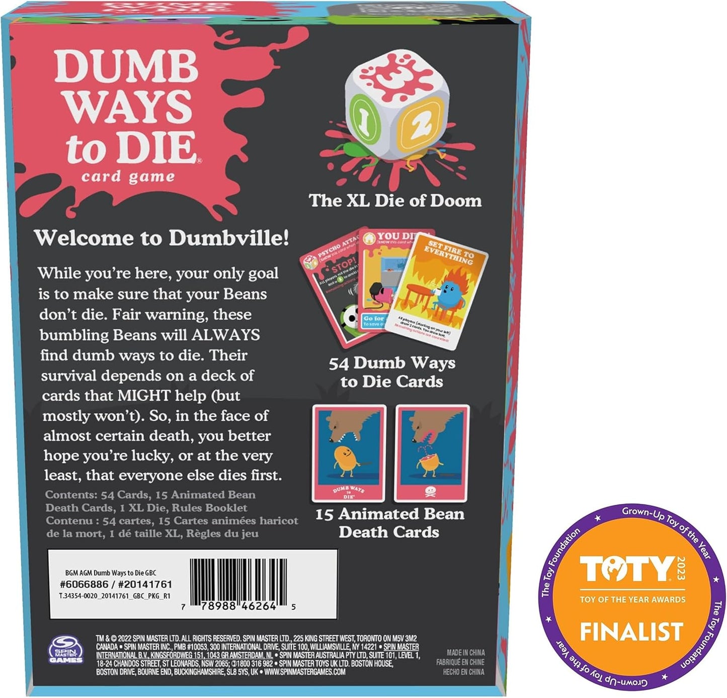 Spin Master Games Dumb Ways to Die Card Game Based on The Viral Video, Card Games for Adults | Party Games | Adult Games | Fun Games, for Families & early-stage Ages 12 and up