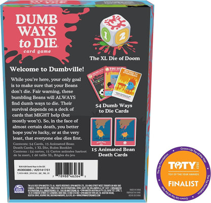 Spin Master Games Dumb Ways to Die Card Game Based on The Viral Video, Card Games for Adults | Party Games | Adult Games | Fun Games, for Families & early-stage Ages 12 and up