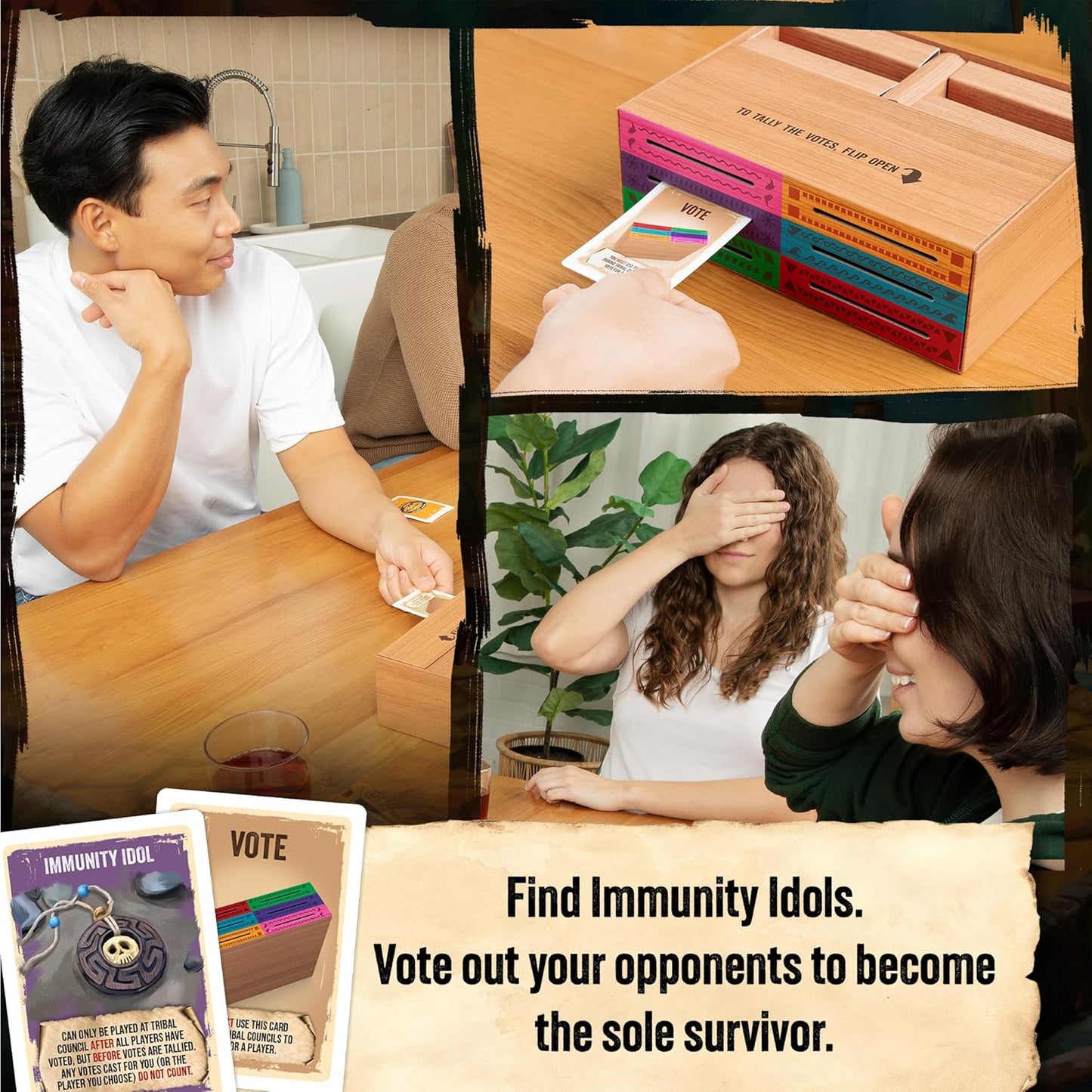 Exploding Kittens | Survivor - The Tribe Has Spoken | Family Party Game | 3-6 Players, Ages 8+
