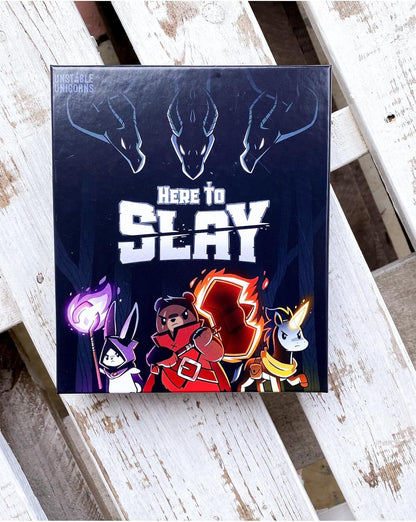 TeeTurtle Here to Slay Base Game - from The Creators of Unstable Unicorns - A Strategic Card Game for Teens and Adults Mixed Colours