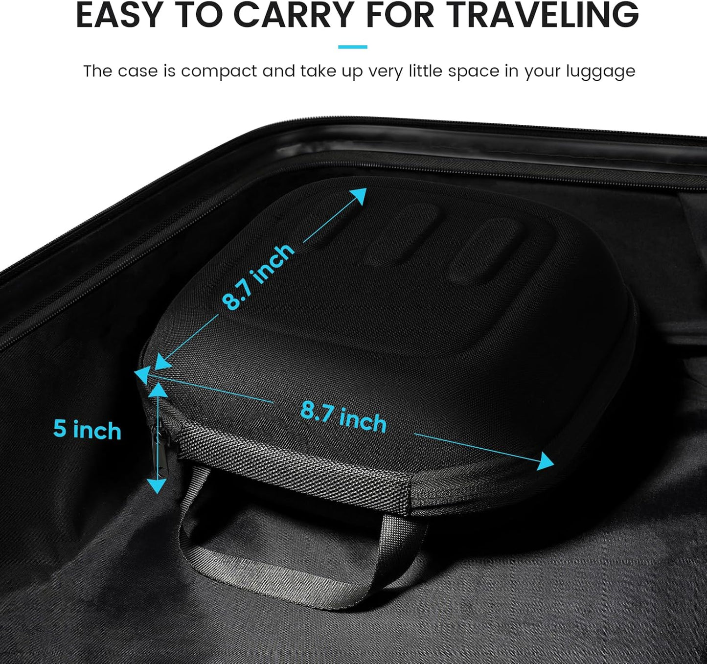 OPTOSLON Q3S Hard Carrying Case for Meta Quest 3/Quest 3S VR Headset, Touch Controller, Original Fabric Strap & Accessories, Ideal for Travel & Home Storage with Comfort Protection