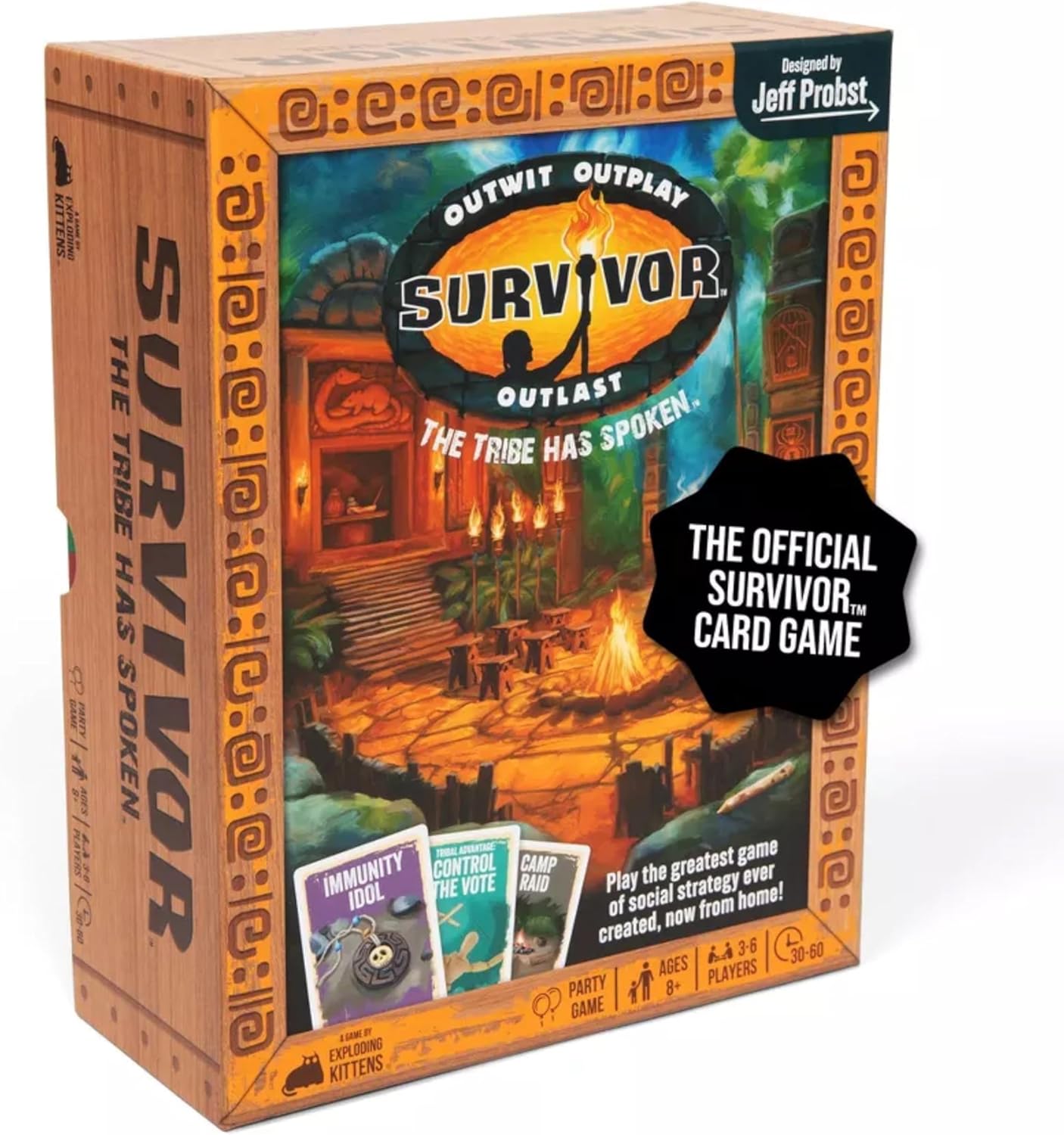 Exploding Kittens | Survivor - The Tribe Has Spoken | Family Party Game | 3-6 Players, Ages 8+