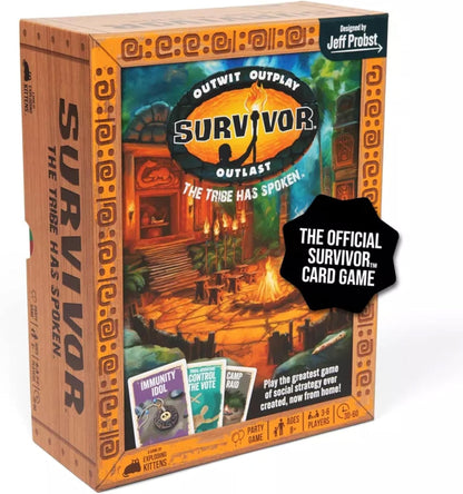 Exploding Kittens | Survivor - The Tribe Has Spoken | Family Party Game | 3-6 Players, Ages 8+