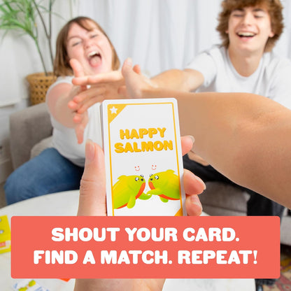 Exploding Kittens Happy Salmon by Exploding Kittens - Card Games for Adults Teens and early-stage - Fun Family Games