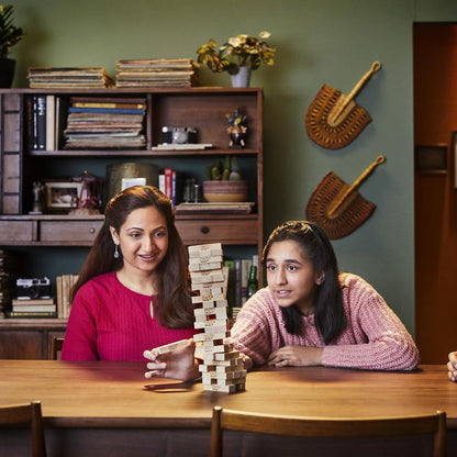 Jenga Game - Classic Strategy Games with Wooden Blocks - 1 or More Players - Board Games - Ages 6+