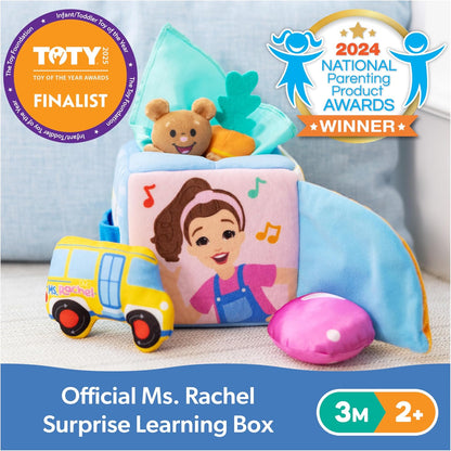 MS RACHEL Soft Toy Learning Box, Interactive Educational Toy, Ages 3+ Months, Animal Recognition, Fine Motor Skills Development, 15cm x 15cm x 14.5cm