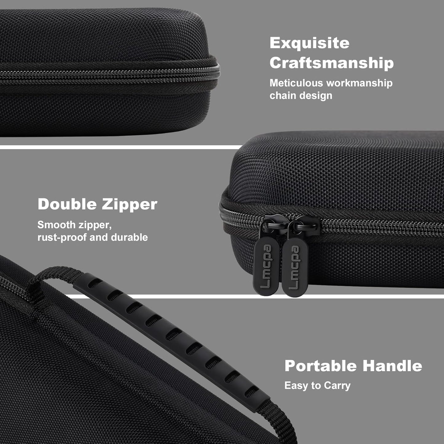 Lmcpa Carrying Case for Nintendo Switch 2 (2025) 7.9 Inch Console, Protective Hard Shell Portable Switch Travel Case, Durable Ballistic Nylon, Large Capacity, Accessories for Switch 2, Black