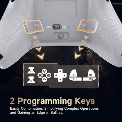 Wireless PC Gaming Controller, Hall Effect Joysticks Gamepad, Ergonomic Design, Precision Controls, Responsive Buttons