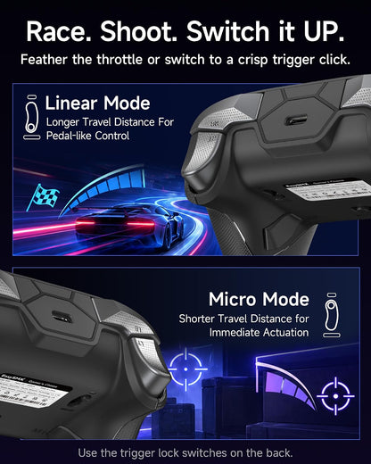 Wireless Game Controller for PC, Switch and Android, Bluetooth Gaming Gamepad, Ergonomic Grip, Responsive Controls and Precision Joystick