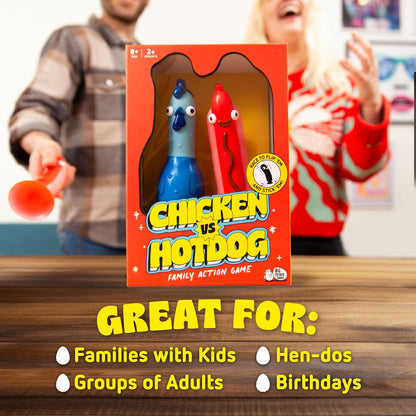 Big Potato Chicken vs Hotdog: Funniest Party Game You'll Ever Play | Flippin' Fun for Family, Adults and early-stage - Perfect Christmas Game | Bonus Content Included