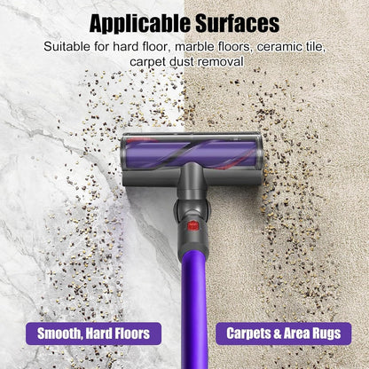 Quick-Release Roller Motorhead Cleaner Compatible with Dyson V7 V8 V10 V11 V15 Vacuum Cleaner Animal Absolute Models Cleaner Head Replacement Part Accessories Electric Head for Hardwood Floor Carpets