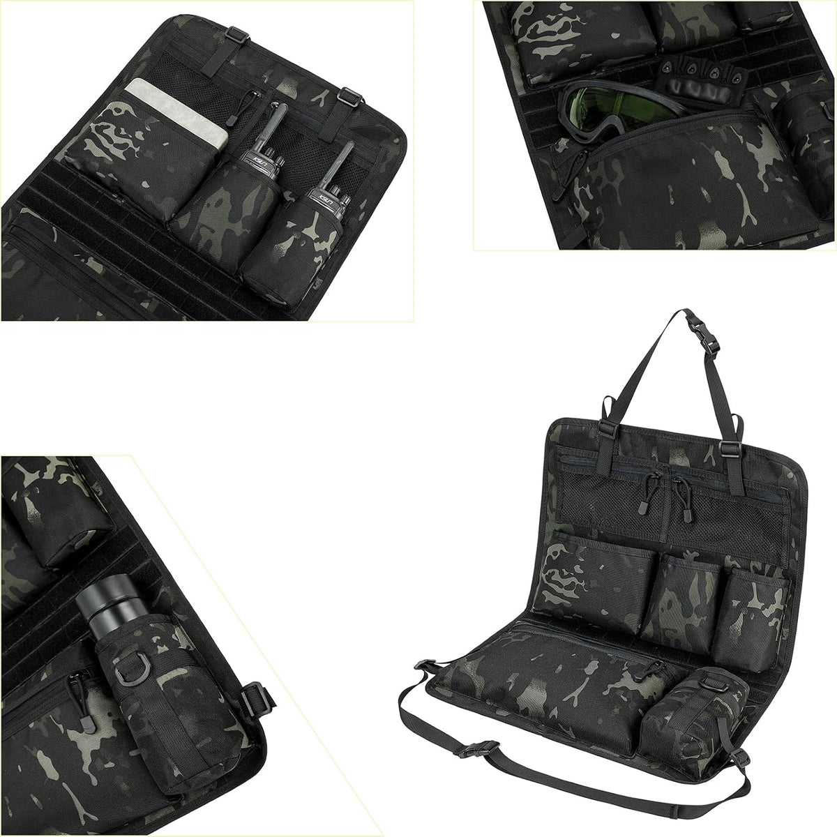 Tactical Car Back Seat Organiser, Back of Car Seat Storage Organizer for SUV/Truck/Sedan (Style V)