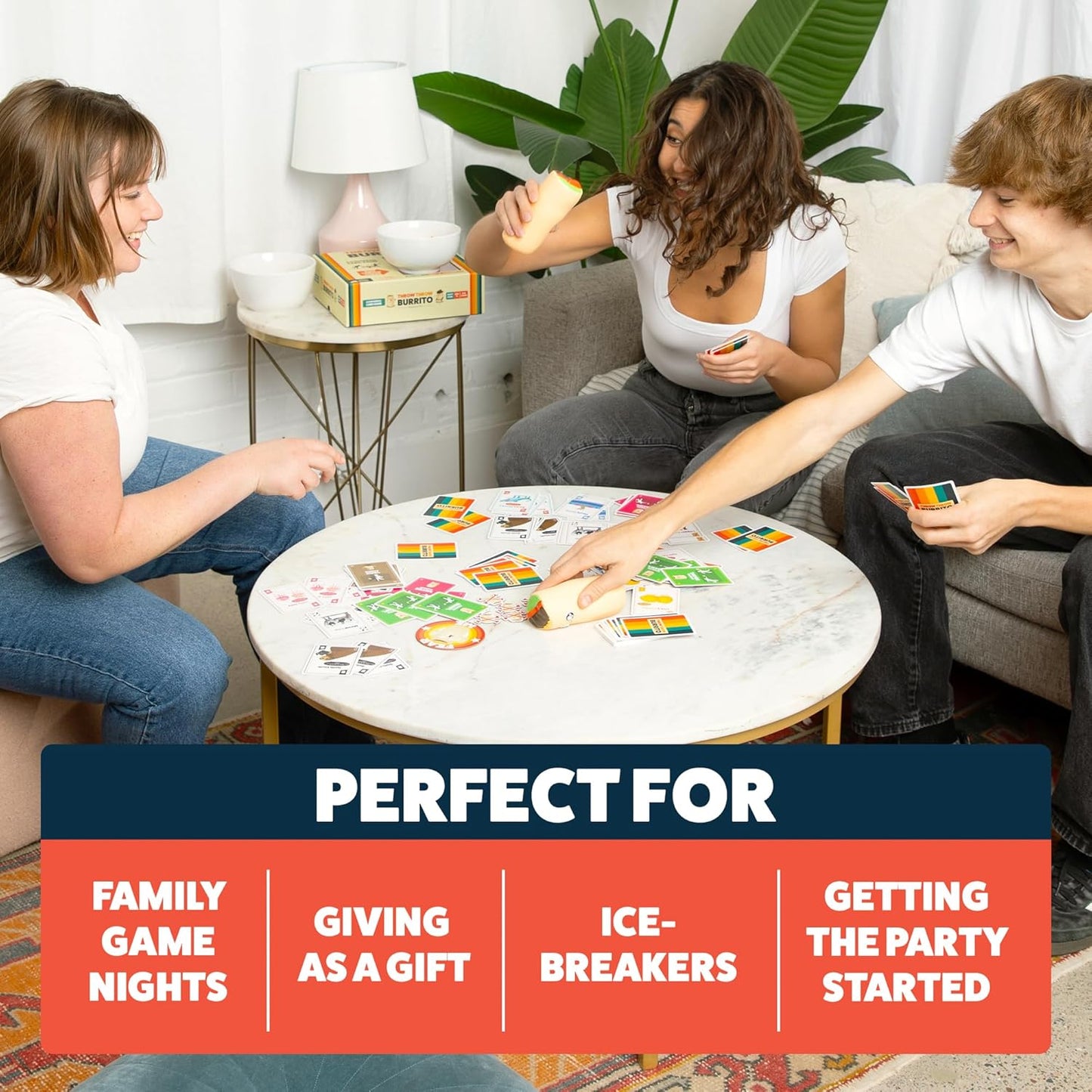 Exploding Kittens Throw Throw Burrito 2-6 Players - Ages 7+ - 15 Minutes to Play - Dodgeball Card Game - Party Game, Family Game Night
