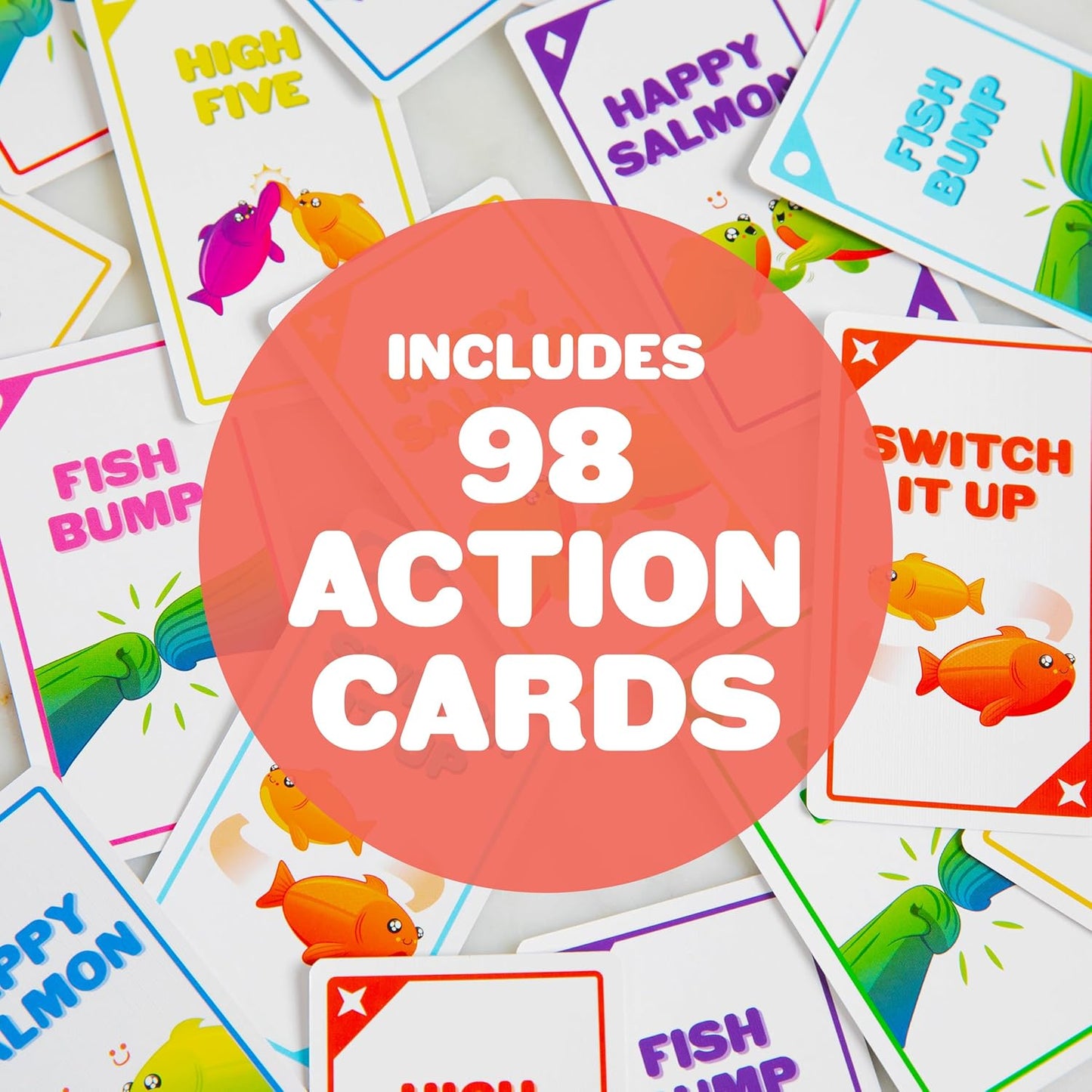 Exploding Kittens Happy Salmon by Exploding Kittens - Card Games for Adults Teens and early-stage - Fun Family Games