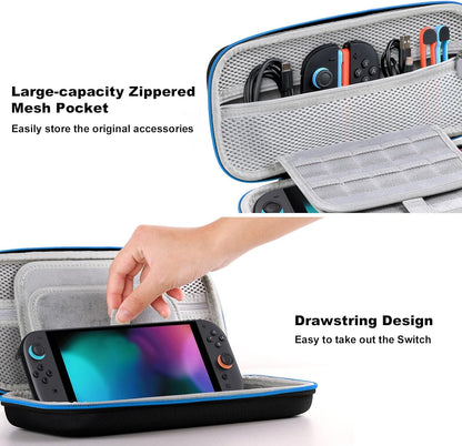 Lmcpa Carrying Case for Nintendo Switch 2 (2025) 7.9 Inch Console, Protective Hard Shell Portable Switch Travel Case, Durable Ballistic Nylon, Large Capacity, Accessories for Switch 2, Black