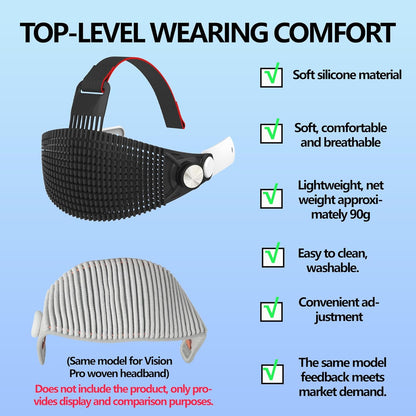Adjustable Head Strap Compatible with Meta Quest 3/ 3S – Comfort & Pressure Relief VR Accessory, Support Lying Down Play for Gaming/Movies (Black)