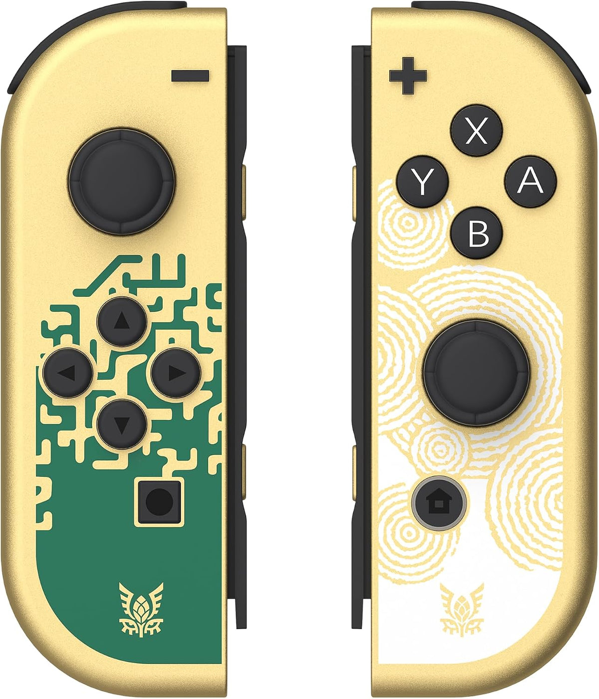 Wireless Game Controllers for Switch Series Console, Left and Right Joypad Set with Motion Control, Dual Vibration, Wake Up Function, Rechargeable Bluetooth Gamepad (Gold)