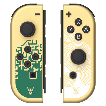 Wireless Game Controllers for Switch Series Console, Left and Right Joypad Set with Motion Control, Dual Vibration, Wake Up Function, Rechargeable Bluetooth Gamepad (Gold)