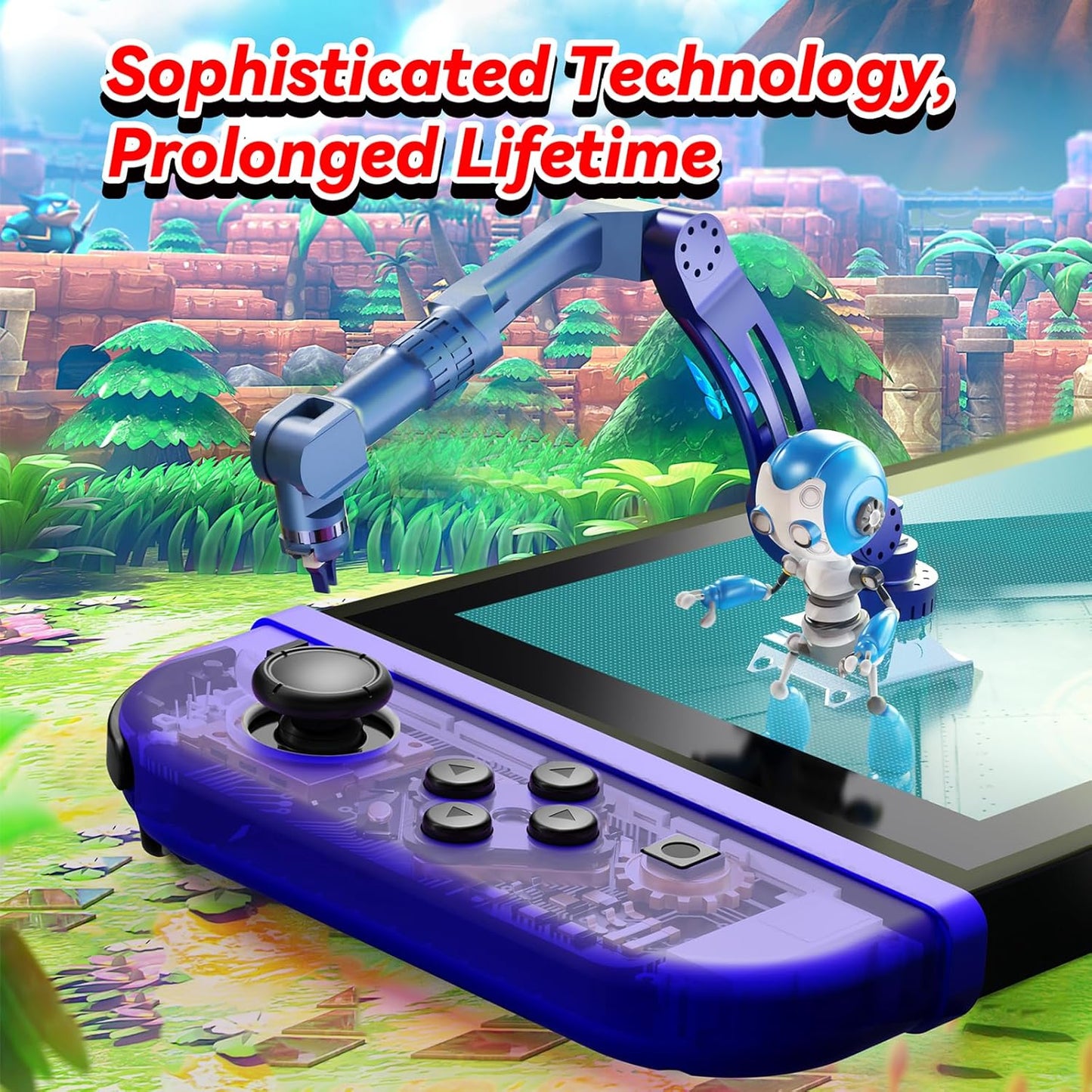 Wireless Left & Right Controllers Compatible with Nintendo Switch, Motion Control, Dual Vibration & Wake-Up Function (Gold)